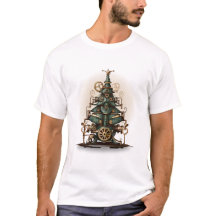Steampunk Kerstboom Retro Style