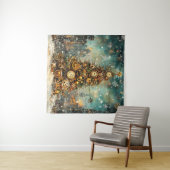 Steampunk Kerstboom Tapestry Wandkleed (In Situ (horizontaal))