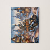 Steampunk Kerstbus Puzzel Legpuzzel (Verticaal)