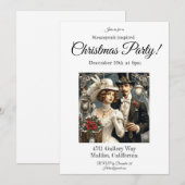 Steampunk Kerstfeest uitnodiging (Voorkant / Achterkant)