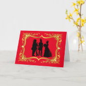 Steampunk-kerstkaart Kaart (Gele Bloem)