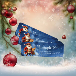 Steampunk Kerstman – Vintage Kerstmis Avontuur Etiket