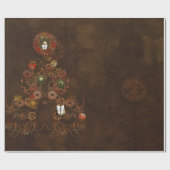 Steampunk Kerstmis Cadeaupapier (Vlak)