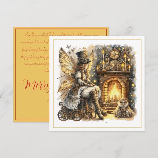Steampunk Kerstmis – Fee bij de Haard (Voorkant / Achterkant)