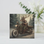 Steampunk Kerstmis Feestdagenkaart (Staand voorkant)