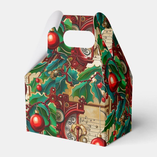 Steampunk Kerstmis ontwerp Bedankdoosjes (Voorkant Zijde)