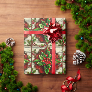 Steampunk Kerstmis ontwerp Cadeaupapier