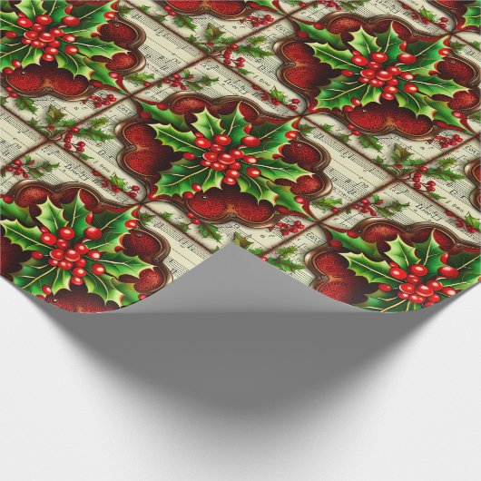 Steampunk Kerstmis ontwerp Cadeaupapier (Hoek)