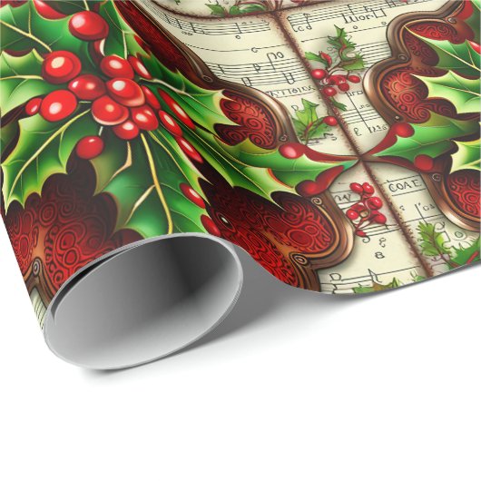 Steampunk Kerstmis ontwerp Cadeaupapier (Rol Hoek)