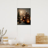 Steampunk Kerstmis Poster (Keuken)