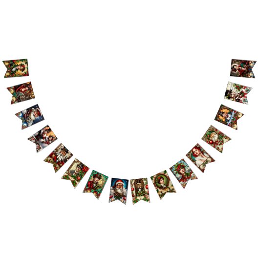 Steampunk Kerstmis Vlaggetjes (Alle)