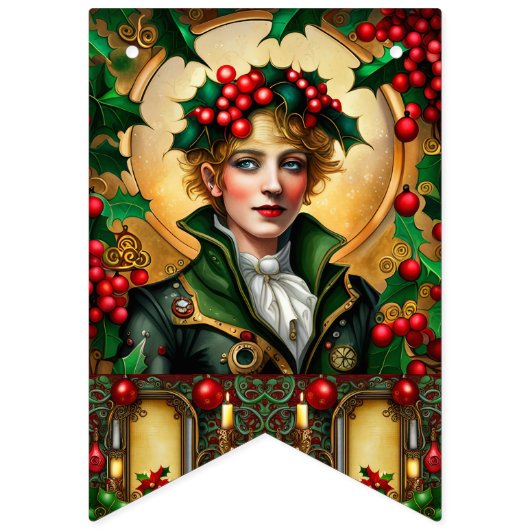 Steampunk Kerstmis Vlaggetjes (Eerste vlag)