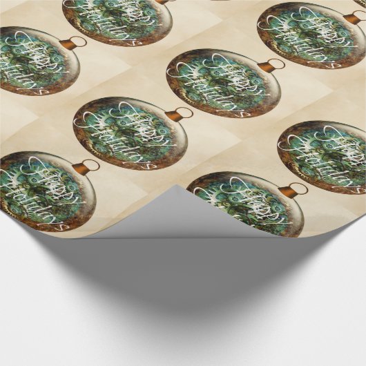 Steampunk-kerstversiering Cadeaupapier (Hoek)