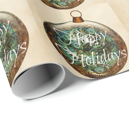Steampunk-kerstversiering Cadeaupapier (Rol Hoek)
