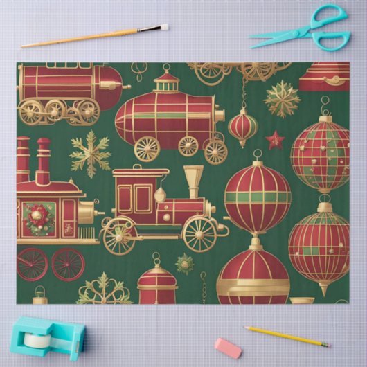 Steampunk Kerstversiering Weefselpapier Tissuepapier (Craft)