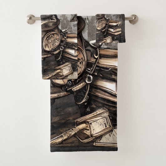 steampunk ketel | Spellbooks en klokken Bad Handdoek (Insitu)