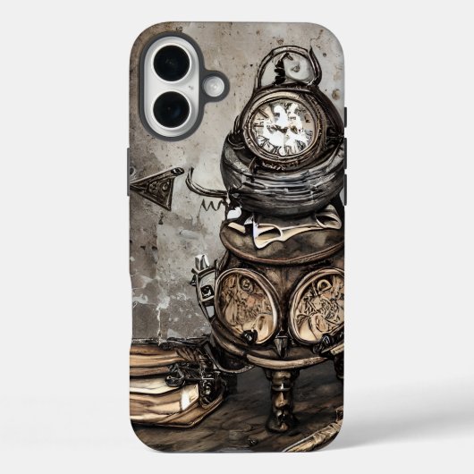  steampunk ketel | Spellbooks en klokken Case-Mate iPhone Case (Achterkant)