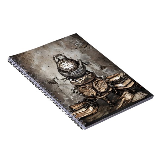  steampunk ketel | Spellbooks en klokken Notitieboek (Rechterzijde)