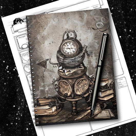  steampunk ketel | Spellbooks en klokken Notitieboek