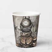  steampunk ketel | Spellbooks en klokken Papieren Bekers (Achterkant)