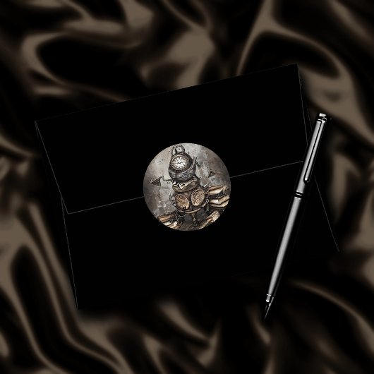 steampunk ketel | Spellbooks en klokken Ronde Sticker