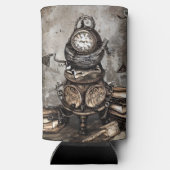 steampunk ketel | Spellbooks en klokken Seltzer Blikjeskoeler (Achterkant)