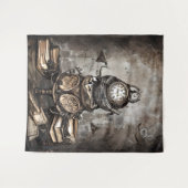 steampunk ketel | Spellbooks en klokken Wandkleed (Voorkant (horizontaal))