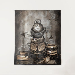 steampunk ketel | Spellbooks en klokken Wandkleed