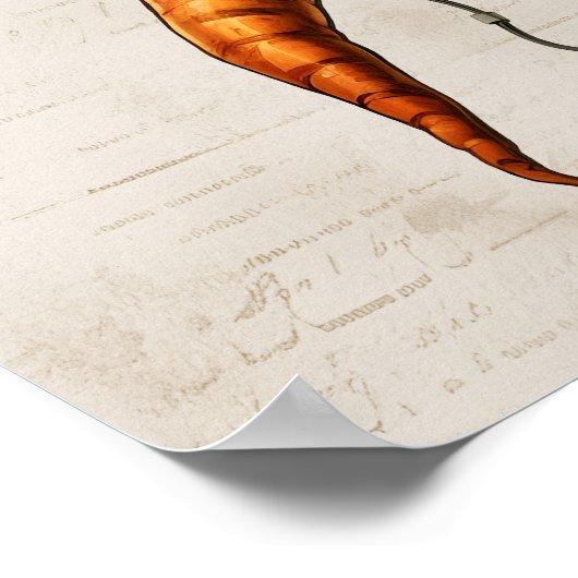 Steampunk keukenkunst, Wortel Poster (Hoek)