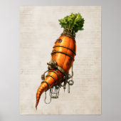Steampunk keukenkunst, Wortel Poster (Voorkant)