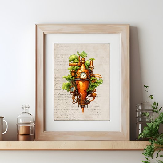 Steampunk keukenkunst, Wortel Poster