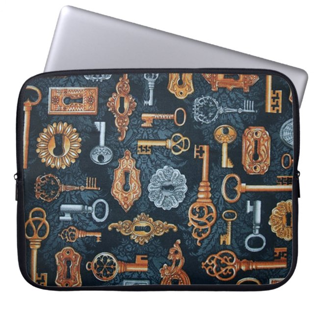 Steampunk Keys en Key Holt Pattern-hoes Laptop Sleeve (Voorkant)