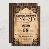 Steampunk Kijk Bachelorette Party Kaart (Voorkant / Achterkant)