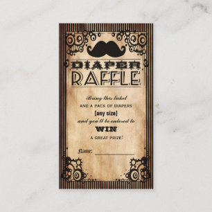Steampunk Kijk naar Baby Boy Diaper Raffle Ticket Informatiekaartje