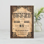 Steampunk  Kijk repetitief Dinner Kaart (Staand voorkant)