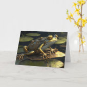 Steampunk Kikker | Gotische Kunst Kaart (Gele Bloem)