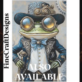 Steampunk kikker in de beste blauwe kleding R6F De Tissuepapier