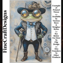 Steampunk kikker in de beste blauwe kleding R6F De