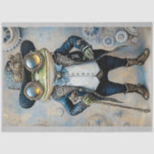Steampunk kikker in de beste blauwe kleding R6F De Tissuepapier (Voorkant)