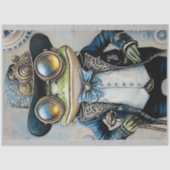 Steampunk kikker in de beste blauwe kleding R6H De Tissuepapier (Voorkant)