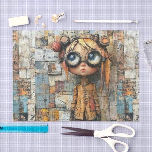 Steampunk Kinder IV Tissuepapier (Craft)