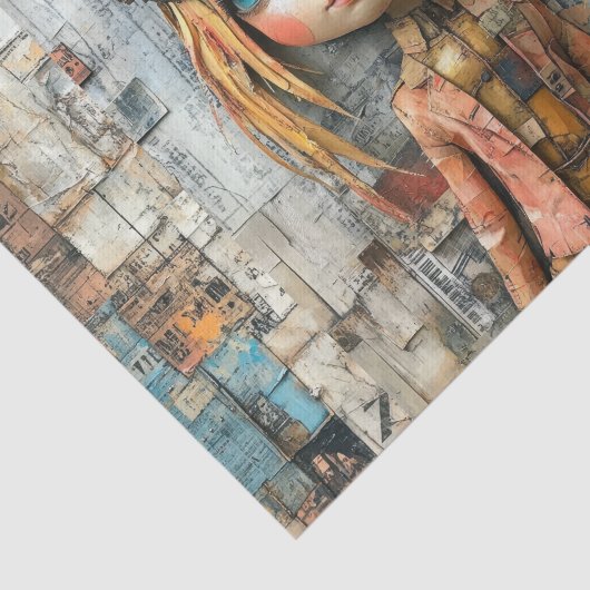 Steampunk Kinder IV Tissuepapier (Detail)