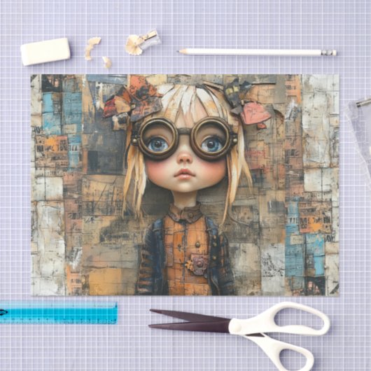 Steampunk Kinder VIII Tissuepapier (Craft)