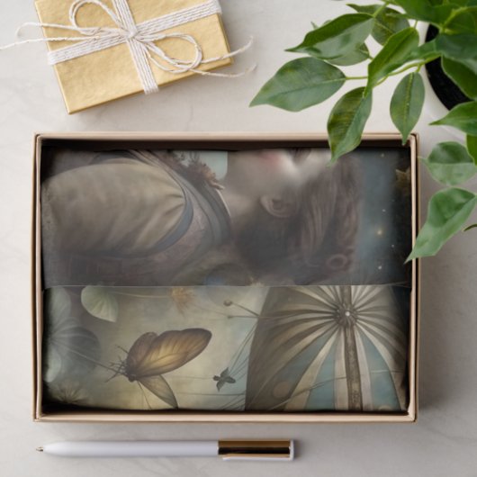 Steampunk Kinderen Luchtschip Tissuepapier (Geschenk)