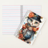 Steampunk Kitten Cat Notitieboek (Binnen)