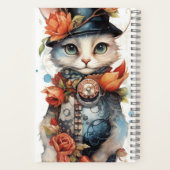 Steampunk Kitten Cat Notitieboek (Achterkant)