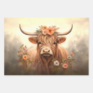 Steampunk Kitten, Fox Royal King, Highland Koe Inpakpapier Vel