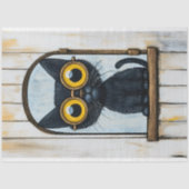 Steampunk Kitten + Gedecoreerd Hout AQ1 Decoupage Tissuepapier (Voorkant)