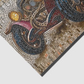 Steampunk Klassieke Auto Mousseline Faux Mozaïek 0 Tissuepapier (Detail)