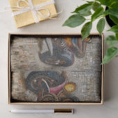 Steampunk Klassieke Auto Mousseline Faux Mozaïek 0 Tissuepapier (Geschenk)